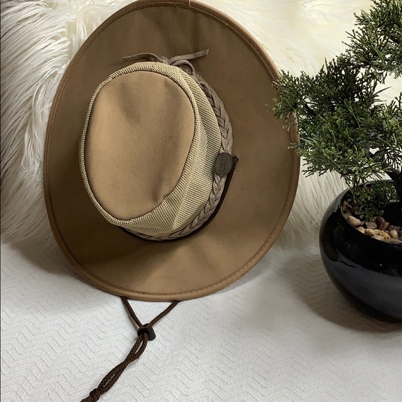 Barmah Other - “Barmah Australia” wide brim canvas hat